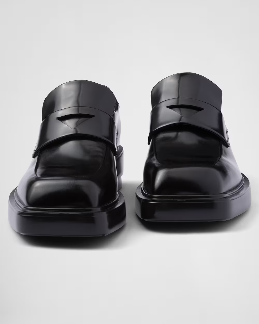 Brushed leather loafers